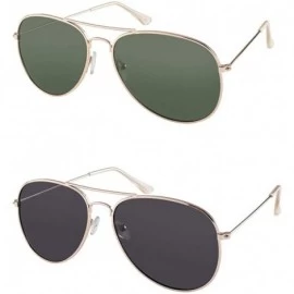 Aviator Aviator Men and Women Polarized Sunglasses Metal Frame with UV400 - CD18H9RX5QI $18.79