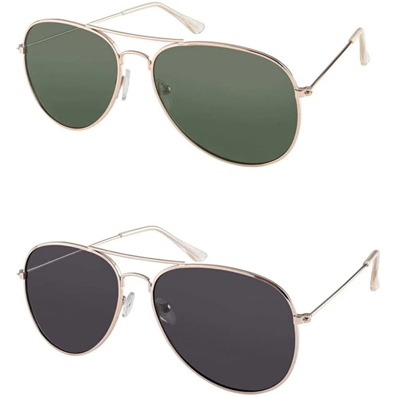 Aviator Aviator Men and Women Polarized Sunglasses Metal Frame with UV400 - CD18H9RX5QI $18.79