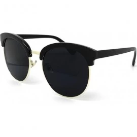 Oversized RAKOSTA 97018XL Premium Oversize Cats eye Womens Mens Mirror Funky Flat Sunglasses - Silver - CO1954RGXDC $25.60