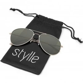 Aviator Aviator Men and Women Polarized Sunglasses Metal Frame with UV400 - CD18H9RX5QI $18.79