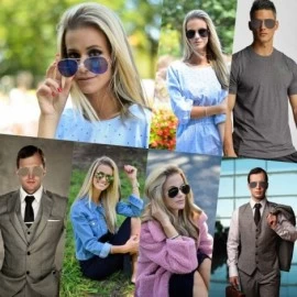 Aviator Aviator Men and Women Polarized Sunglasses Metal Frame with UV400 - CD18H9RX5QI $11.71