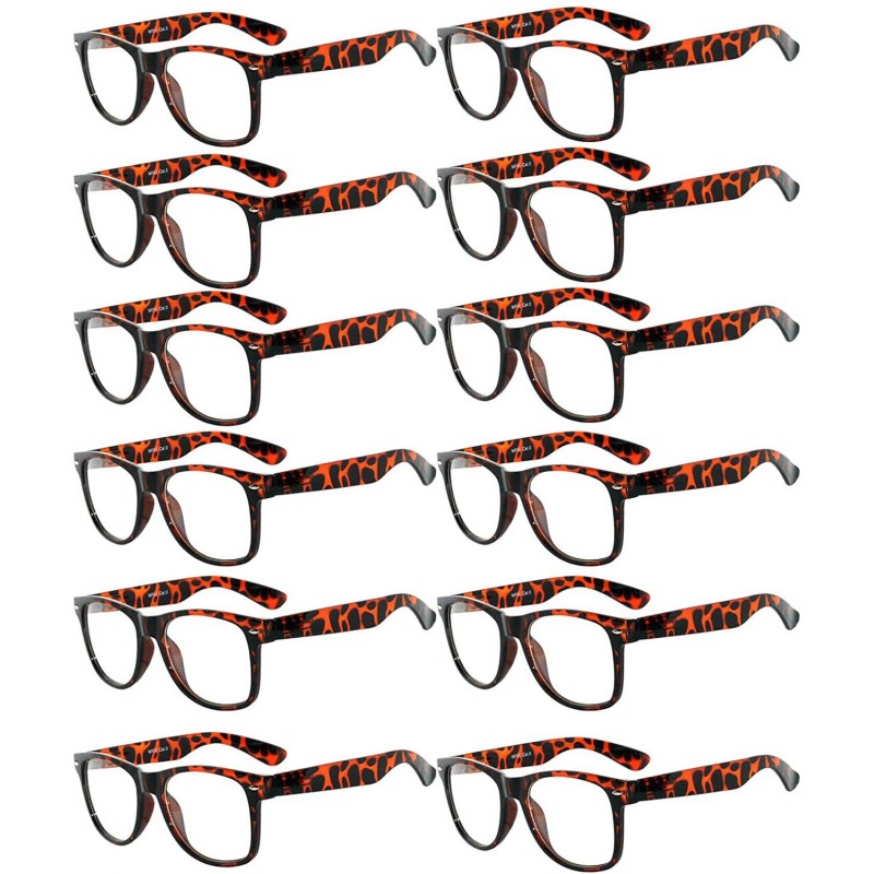 Sport Women's Men's Sunglasses Retro Clear Lens - Retro_clear_12_p_leopard - C01873475A4 $22.49