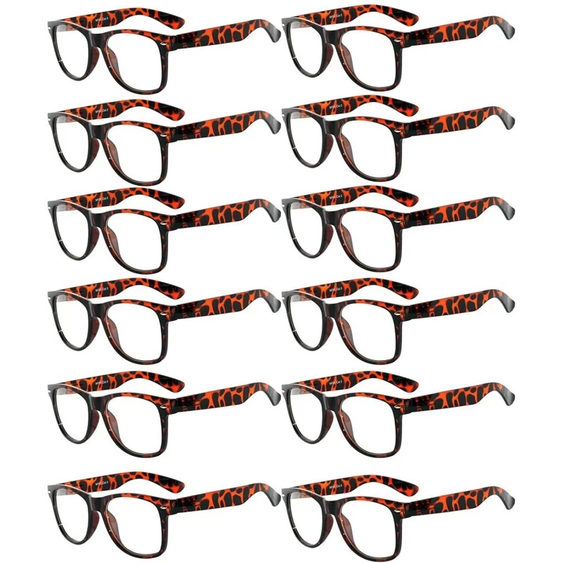 Sport Women's Men's Sunglasses Retro Clear Lens - Retro_clear_12_p_leopard - C01873475A4 $46.90