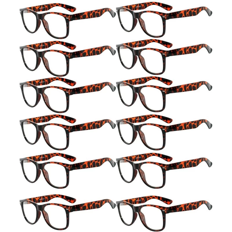 Sport Women's Men's Sunglasses Retro Clear Lens - Retro_clear_12_p_leopard - C01873475A4 $22.49