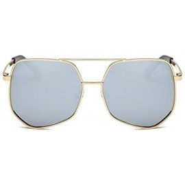 Aviator Aviator Sunglasses For Women Men Polarized Mirror Lens - Golden-silver - C618EHUZ2HO $25.44