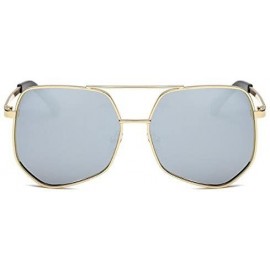Aviator Aviator Sunglasses For Women Men Polarized Mirror Lens - Golden-silver - C618EHUZ2HO $9.47