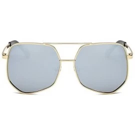 Aviator Aviator Sunglasses For Women Men Polarized Mirror Lens - Golden-silver - C618EHUZ2HO $9.47