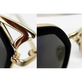 Round 7044 Premium Oversize Womens Mens Mirror Funky Fashion Cateye Sunglasses - Premium - CG184Y6QR2W $15.68