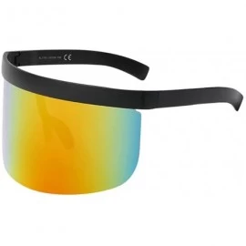 Goggle Unisex Vintage Sunglasses Retro Oversized Frame Eyewear - Multicolor G - C619747K7RG $12.85