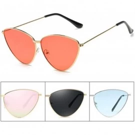 Goggle Ladies Sunglasses Metal Triangle Sunglasses Fashion Cat Glasses Ocean Sunglasses 8712 - CL18TKL0MGM $9.95