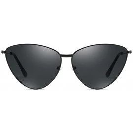 Goggle Ladies Sunglasses Metal Triangle Sunglasses Fashion Cat Glasses Ocean Sunglasses 8712 - CL18TKL0MGM $17.77