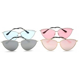 Goggle Ladies Sunglasses Metal Triangle Sunglasses Fashion Cat Glasses Ocean Sunglasses 8712 - CL18TKL0MGM $19.90