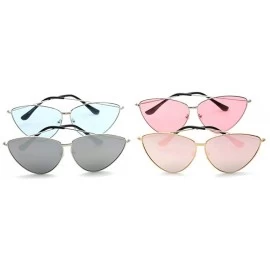 Goggle Ladies Sunglasses Metal Triangle Sunglasses Fashion Cat Glasses Ocean Sunglasses 8712 - CL18TKL0MGM $9.95