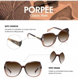 Oversized Sunglasses for Women - Polarized Eyewear with Retro Oversized Frame-UV400 Protection Nylon Lens-- CW18WUR34KG $40.42