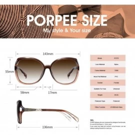 Oversized Sunglasses for Women - Polarized Eyewear with Retro Oversized Frame-UV400 Protection Nylon Lens-- CW18WUR34KG $17.02