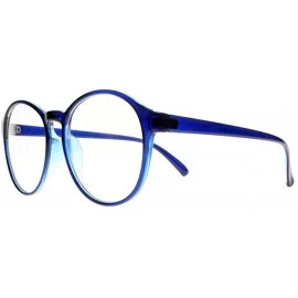 Oval Women Stylish Big Flower Oval Frame Reading Glasses Comfortable Rx Magnification - Blue - CQ1860ERQ3G $9.31