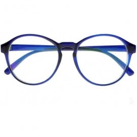 Oval Women Stylish Big Flower Oval Frame Reading Glasses Comfortable Rx Magnification - Blue - CQ1860ERQ3G $9.31