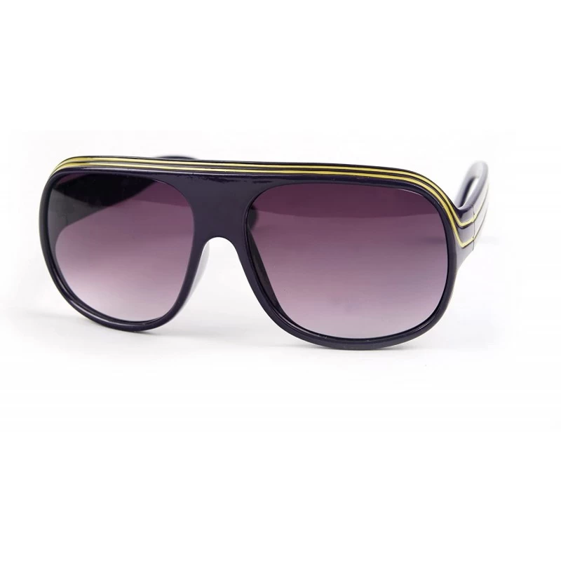 Aviator Millionaire Unisex Turbo Aviator Sunglasses P867 - Purpleyellow-gradientsmoke Lens - CV11JZTMGE7 $9.14