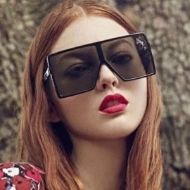 Oval UV Protection Sunglasses for Women Men Full rim frame Square Acrylic Lens Plastic Frame Sunglass - Blue - C71902SRGL7 $1...
