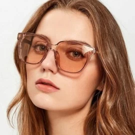 Square Classic style Square Sunglasses for Women AC PC UV400 Sunglasses - Pink - CK18SZUHQEI $29.37