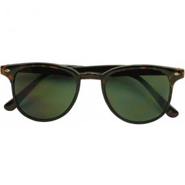 Square Sunglass Stop - Vintage Inspired Horned Rim Round P-3 Unisex Sunglasses (Tortoise - Classic Green Lens) - CA1272Q8M7J ...