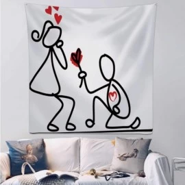 Goggle Cartoon Hand Drawn Love Character-Wall Hanging Tapestry for Decor 39.3X39.3Inch - Color 12 - CI1992KT99W $54.54