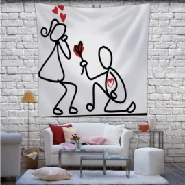 Goggle Cartoon Hand Drawn Love Character-Wall Hanging Tapestry for Decor 39.3X39.3Inch - Color 12 - CI1992KT99W $54.54