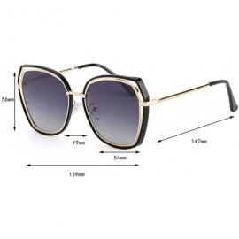 Aviator Sunglasses Hollow Film Sunglasses Women's Polarizing Sunglasses - C - CK18QO9GSO3 $35.56