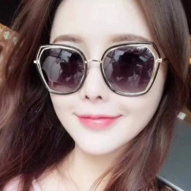Aviator Sunglasses Hollow Film Sunglasses Women's Polarizing Sunglasses - C - CK18QO9GSO3 $76.05