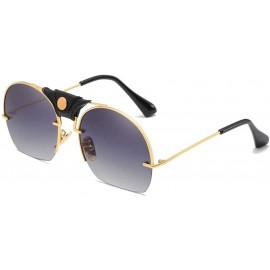 Sport Fashion Women Sunglasses Metal Frame Shades Casual Sunglasses Integrated UV Glasses - A - C918TQULLMU $18.15