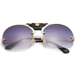 Sport Fashion Women Sunglasses Metal Frame Shades Casual Sunglasses Integrated UV Glasses - A - C918TQULLMU $15.83