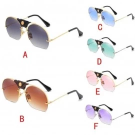 Sport Fashion Women Sunglasses Metal Frame Shades Casual Sunglasses Integrated UV Glasses - A - C918TQULLMU $10.13