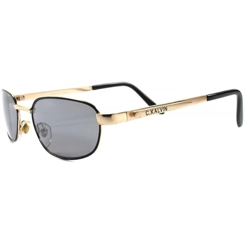Rectangular Vintage 80s 90s Urban Fashion Mens Gold Rectangle Sunglasses - CQ18024U5LN $23.79
