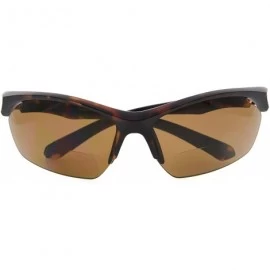 Sport Retro Mens Womens Sports Half-Rimless Bifocal Sunglasses - Matte Tortoise - CZ189AI063N $24.05