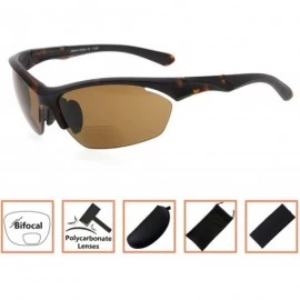 Sport Retro Mens Womens Sports Half-Rimless Bifocal Sunglasses - Matte Tortoise - CZ189AI063N $24.05