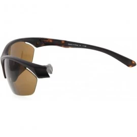Sport Retro Mens Womens Sports Half-Rimless Bifocal Sunglasses - Matte Tortoise - CZ189AI063N $24.05