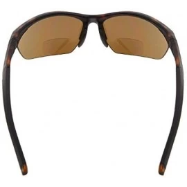 Sport Retro Mens Womens Sports Half-Rimless Bifocal Sunglasses - Matte Tortoise - CZ189AI063N $24.05