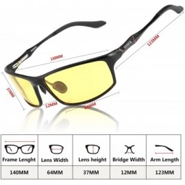 Sport Night Driving Glasses HD Polarized Anti-Glare Lenses Reduced Eye Strain Men Women - Black-2 - C418022MOMZ $50.00