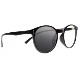 Round Mens TR90 Round Frame Transition Photochromic Bifocal Reading Glasses Sunglasses Readers - Wood Black - C818L0YUXK2 $43.23