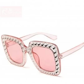 Aviator 2019 Sunglasses Women Square Large Frame Classic Vintage Outdoor T Black Gray - Black Pink - C918Y2OZ3XE $9.11