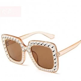 Aviator 2019 Sunglasses Women Square Large Frame Classic Vintage Outdoor T Black Gray - Black Pink - C918Y2OZ3XE $9.11