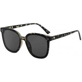 Square Vintage Polarized Sunglasses For Women Oversized Square Metal Frame Retro Fashion Shades - Brown - CL199KXG866 $6.35