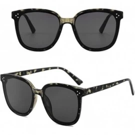 Square Vintage Polarized Sunglasses For Women Oversized Square Metal Frame Retro Fashion Shades - Brown - CL199KXG866 $16.08