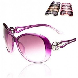 Oval UV400 Framed Sunglasses - Fashion Oval Shape Sunglasses for Women - Light Purple - CQ18XDU7A3L $15.12