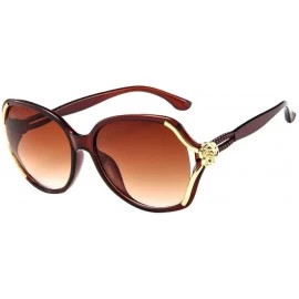 Aviator Mens Womens Rose Big Frame Sunglasses Retro Eyeglasses Eyewear (as picture show - Multicolor A) - C218EOOCDGC $11.57