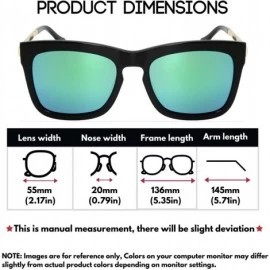 Oval Trendy Fashion Handmade Acetate Square Sunglasses with Quality UV CR39 Lens Gift Pakcage Included - CU18RDE38MC $77.22