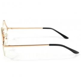 Oversized Super Cute Star Shape Rimless Sunglasses Metal Frame Transparent Candy Color Eyewear - Clear - CS18GUHU42C $23.23