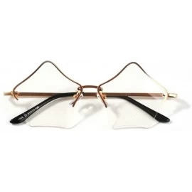 Oversized Super Cute Star Shape Rimless Sunglasses Metal Frame Transparent Candy Color Eyewear - Clear - CS18GUHU42C $9.48