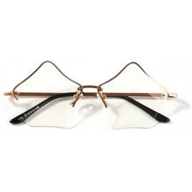 Oversized Super Cute Star Shape Rimless Sunglasses Metal Frame Transparent Candy Color Eyewear - Clear - CS18GUHU42C $23.23