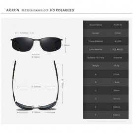 Sport Polarized Sunglasses Goggles Eyewear Protection - Silver Black - CX18M9HIUUH $11.04